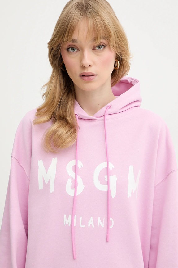 MSGM bluza bawełniana różowy 4041MDM515.267000