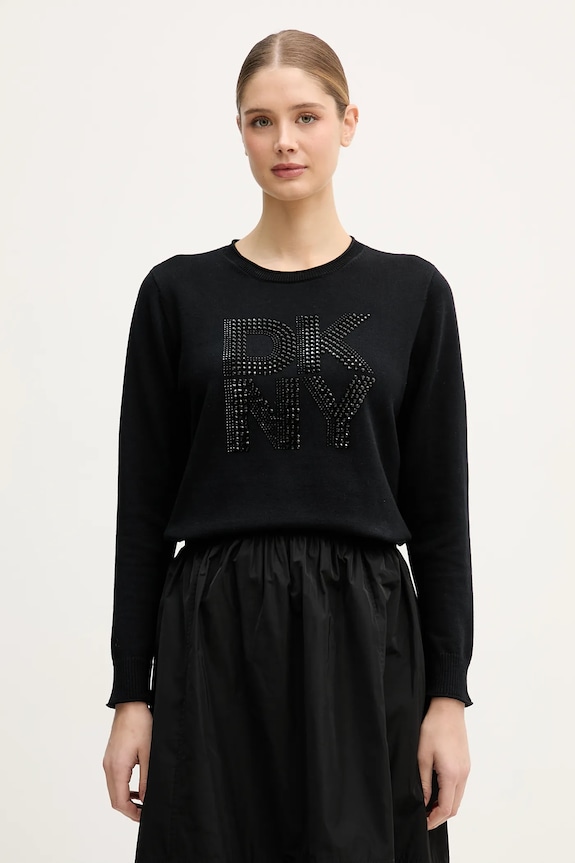 Bavlnený sveter Dkny bavlna čierna DJ5R0840