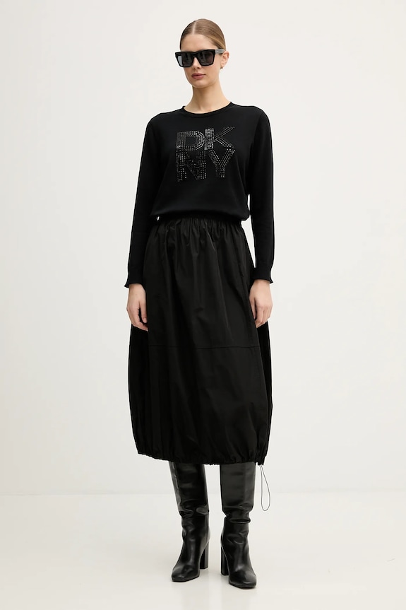 Bavlnený sveter Dkny DJ5R0840 čierna SS26