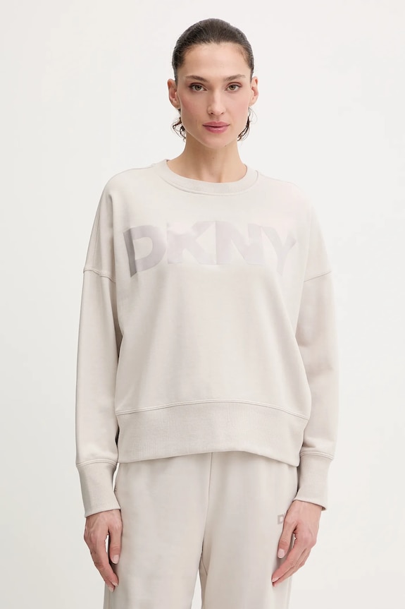 Mikina Dkny bez kapucne béžová DP6T1561
