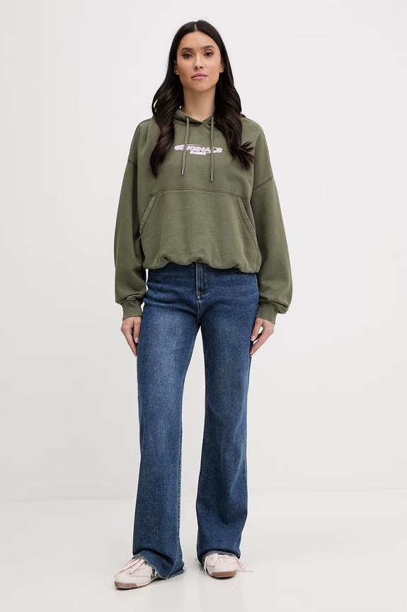 Bavlnená mikina Guess Originals W6RQ27.K68I4 zelená SS26