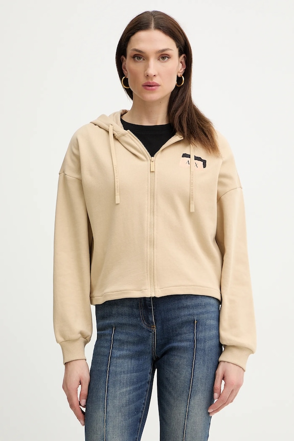 Mikina Armani Exchange s kapucňou béžová XW001800.AF24312
