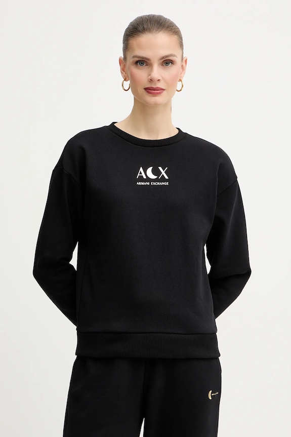 Armani Exchange bluză uni negru XW001846.AF18853