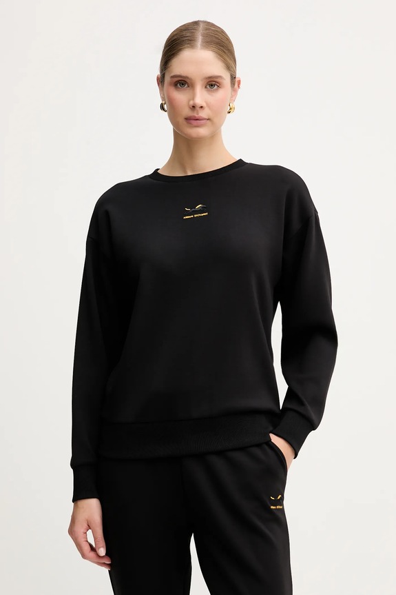 Armani Exchange bluză uni negru XW001853.AF13397