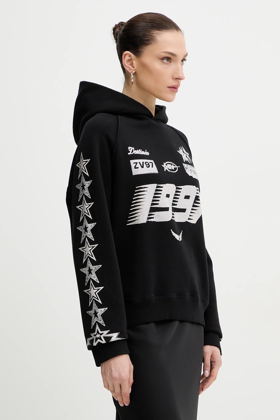 Bavlnená mikina ZADIG&VOLTAIRE čierna JWSS01675