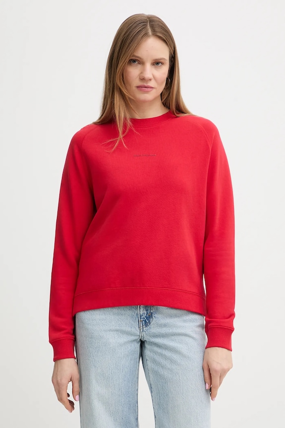 Marc O'Polo bluza bawełniana bawełna czerwony 5000009291