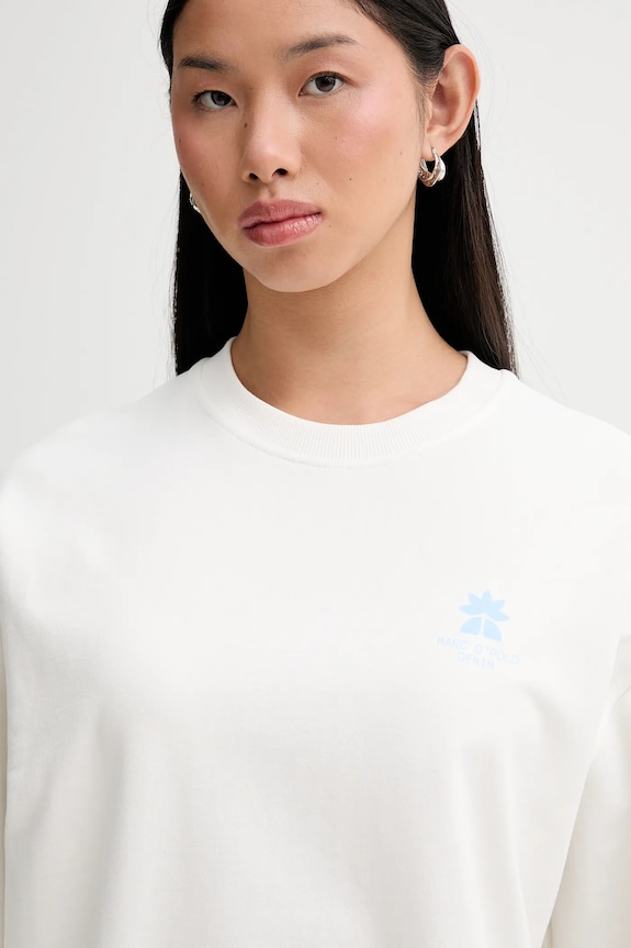 Marc O'Polo bluza bawełniana beżowy 5000009350