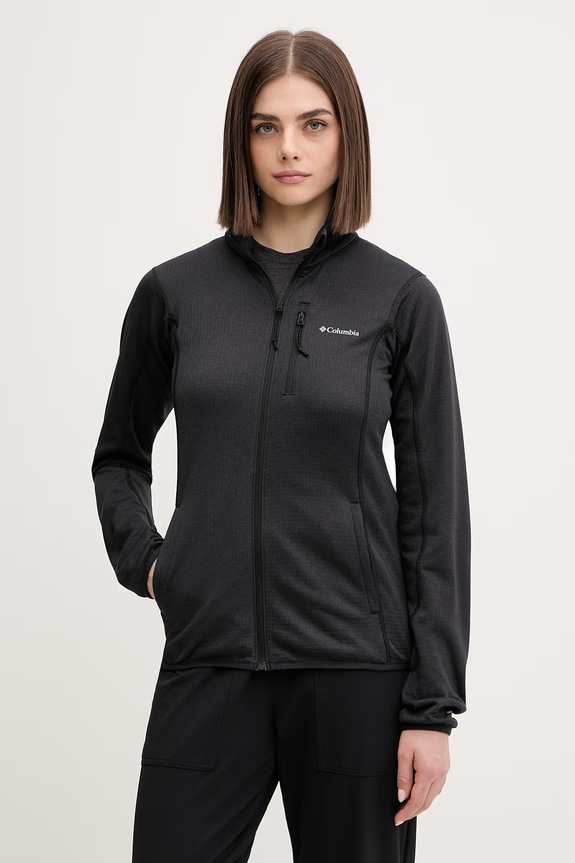 Φούτερ εξωτερικού χώρου Columbia Essential Hike χωρίς κουκούλα μαύρο 2136233