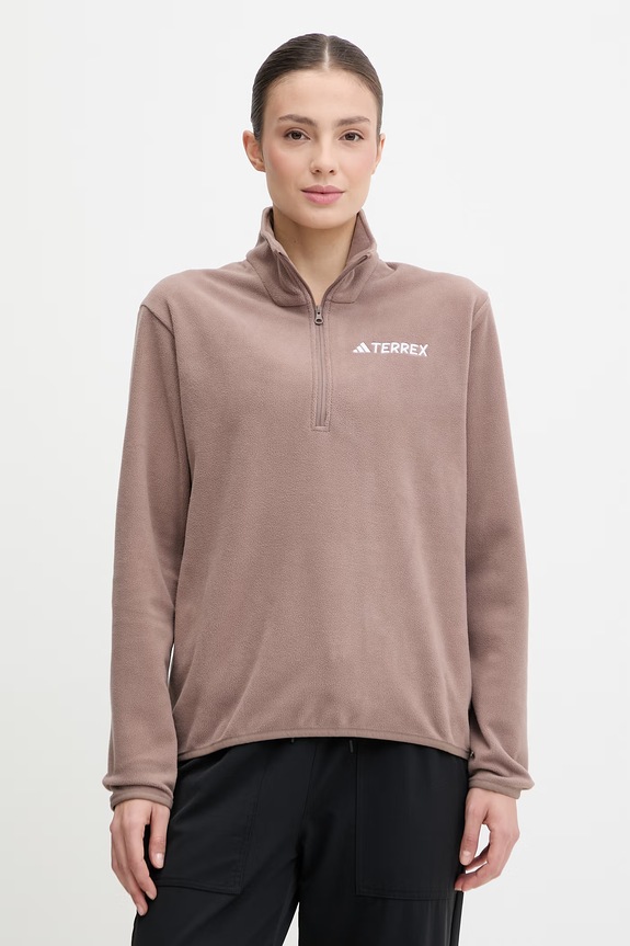 Αθλητική μπλούζα adidas TERREX χωρίς κουκούλα καφέ JM3119