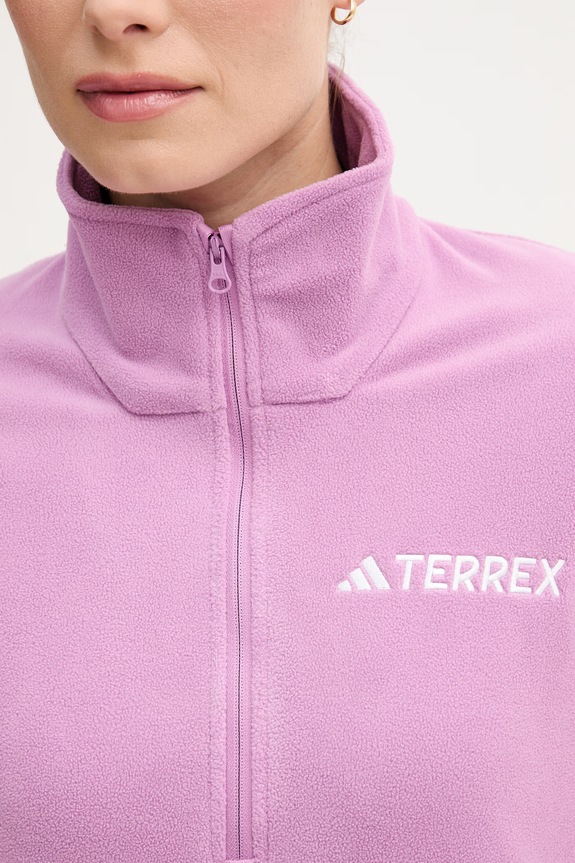 Dukserica od flisa adidas TERREX JM3120 ljubičasta