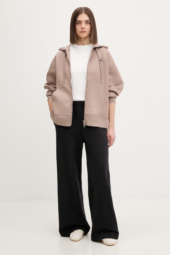 Dámska mikina s kapucňou adidas by Stella McCartney JZ0652 hnedá SS26