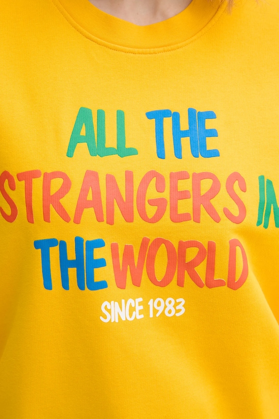 Bavlnená mikina United Colors of Benetton x Stranger Things 33NVD10BB žltá