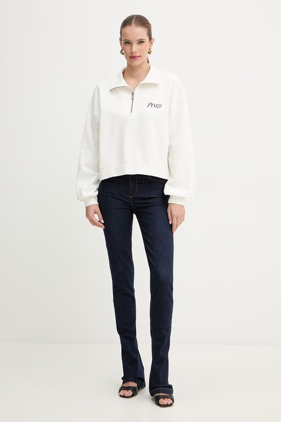 Pinko hanorac de bumbac 106360.A34U alb SS26