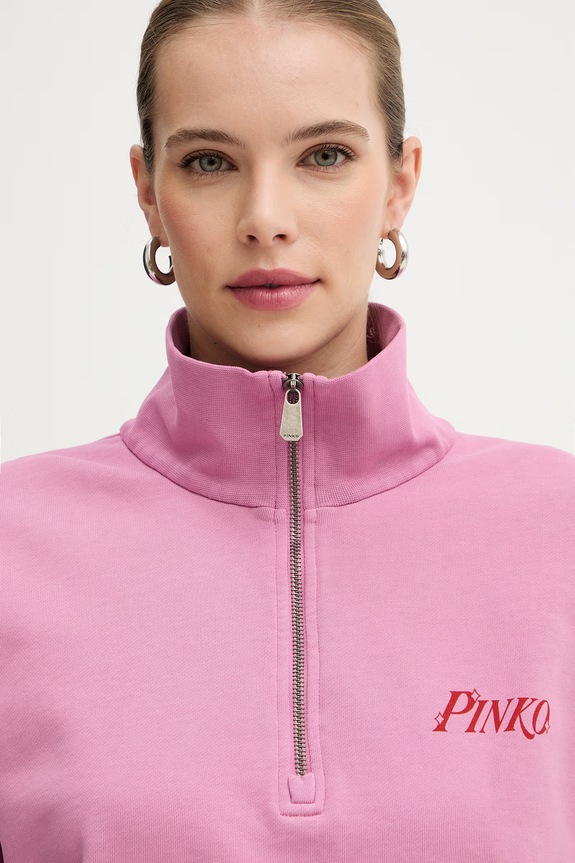 Pinko hanorac de bumbac roz 106360.A34U