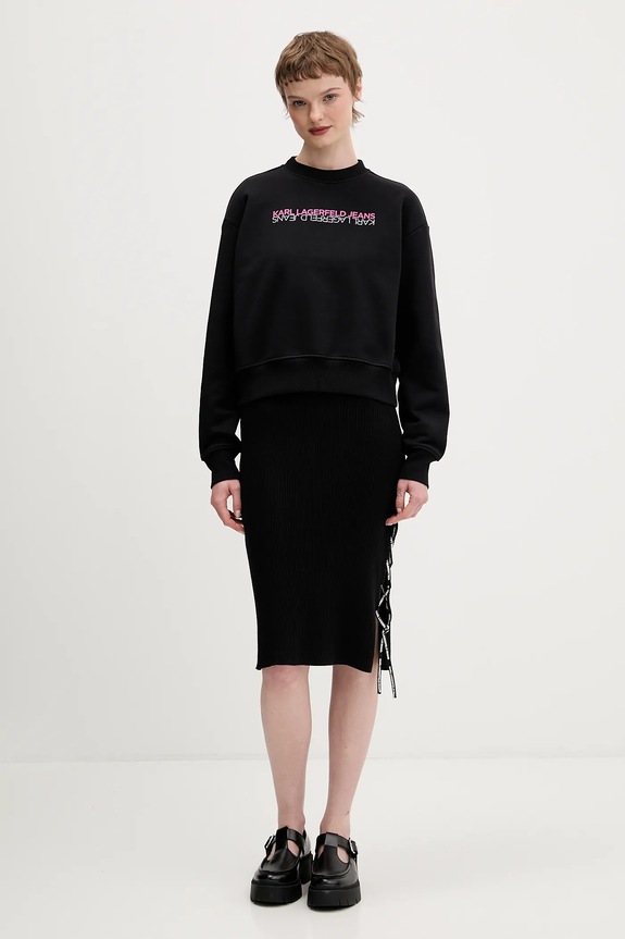 Karl Lagerfeld Jeans bluza bawełniana B1W20041 czarny SS26