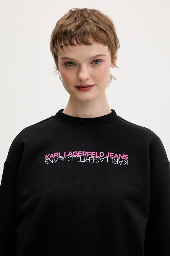 Karl Lagerfeld Jeans bluza bawełniana czarny B1W20041