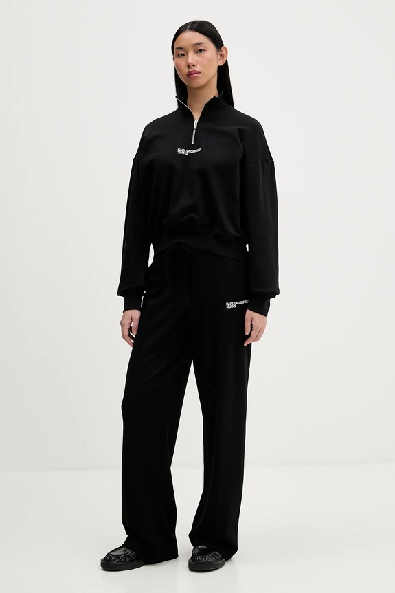Bavlněná mikina Karl Lagerfeld Jeans B1W20069 černá SS26