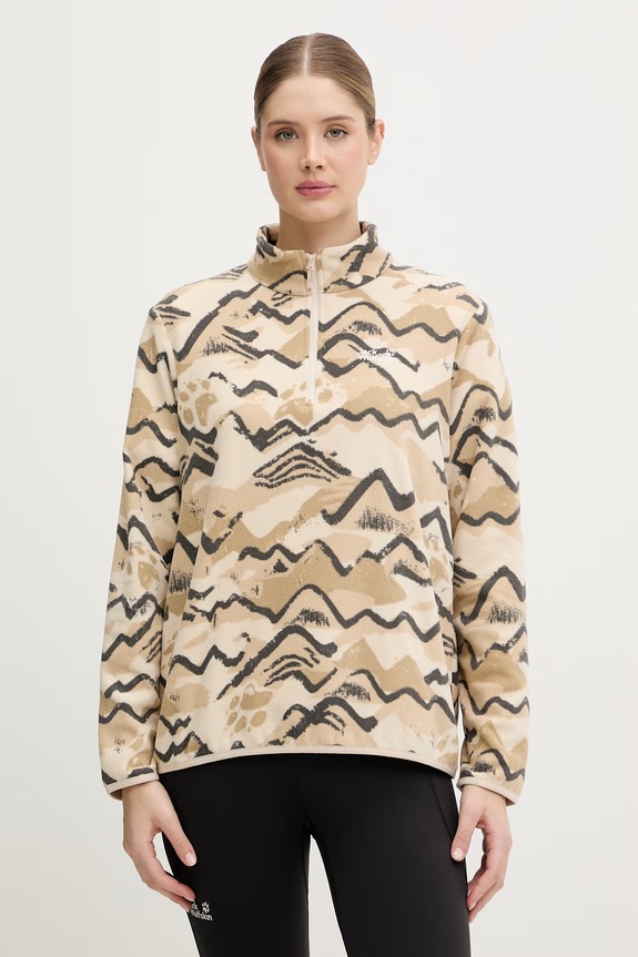 Jack Wolfskin melegítőfelső női Paw Era 100 bézs A65983