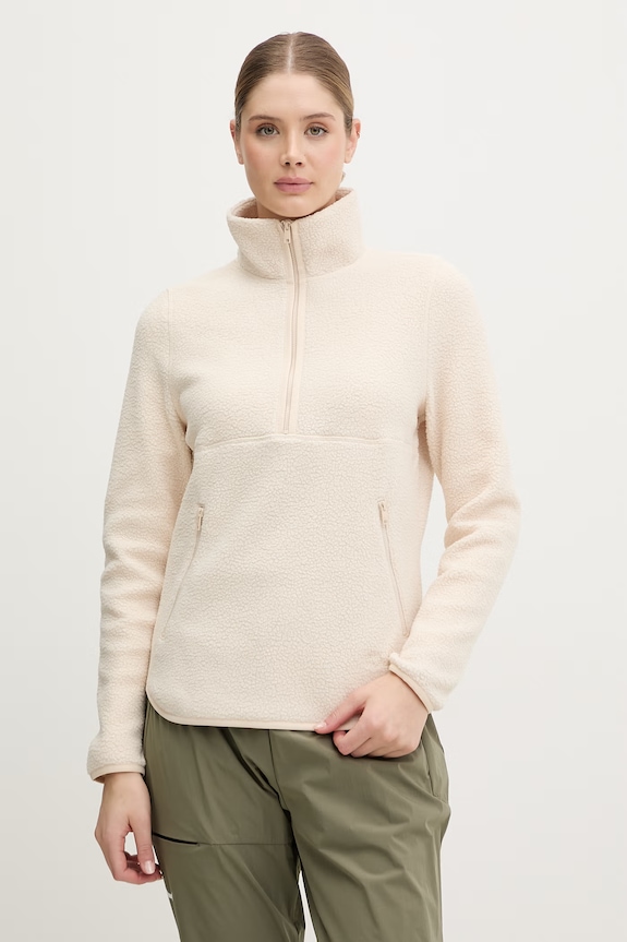 Jack Wolfskin bluză sport pentru femei, din polar Lite Curl bej A65750