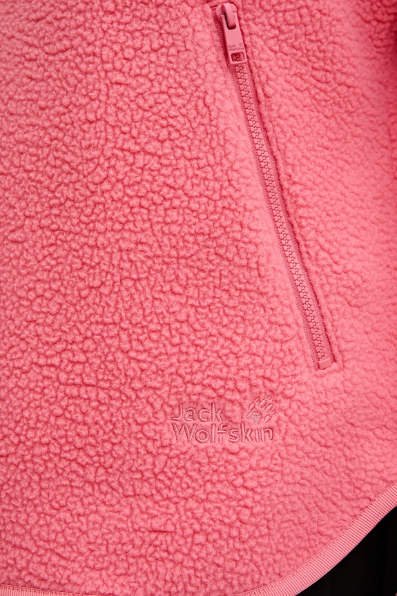 Jack Wolfskin sportska dukserica za žene s flisom Lite Curl A65750 roza