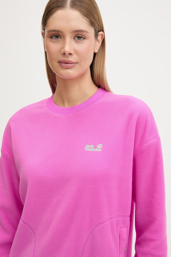 Jack Wolfskin sportovní mikina dámská fleecová Find The Wild růžová A65739