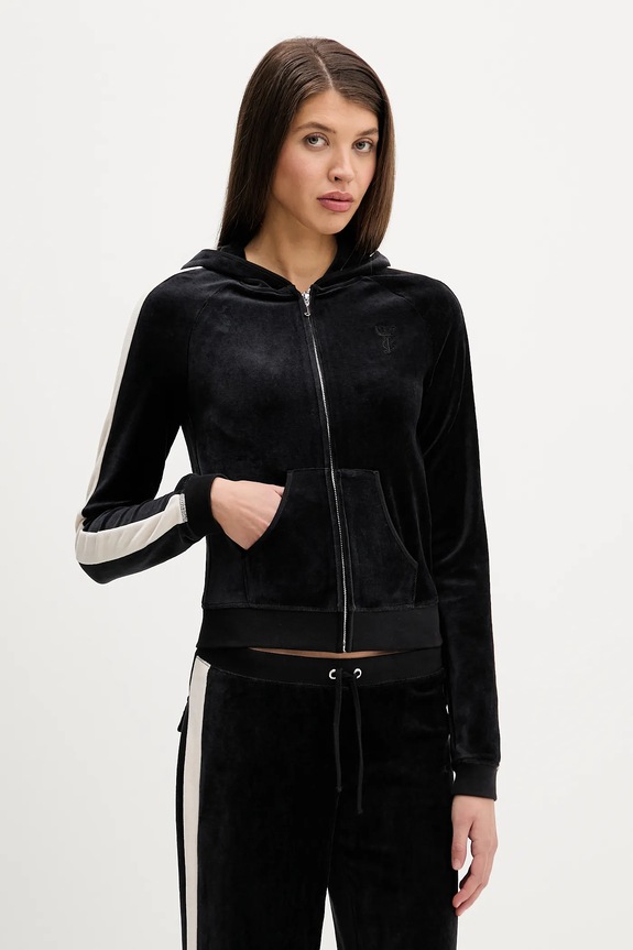 Juicy Couture bluza Heritage z kapturem czarny JCGAS126001