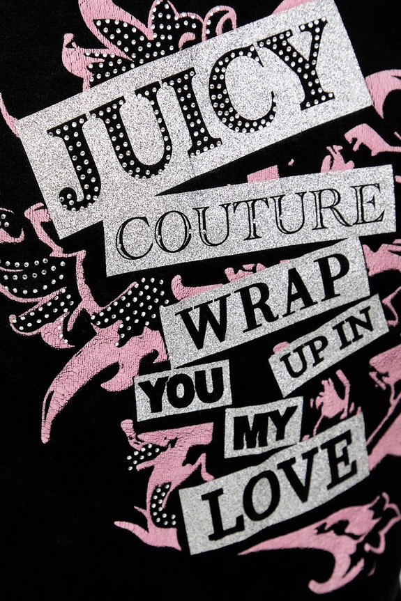 Velúrová mikina Juicy Couture Wrap You Up JCNAS126451 čierna