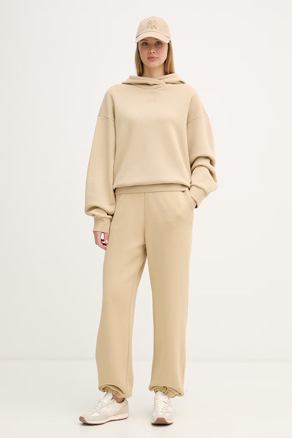 EA7 Emporio Armani mikina s kapucňou dámska bavlnená AF21061.7W000927 béžová SS26