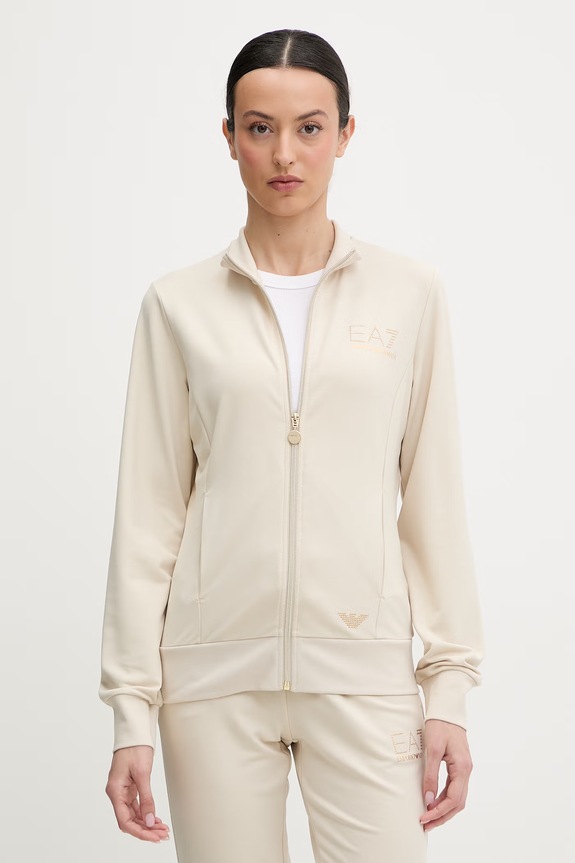 EA7 Emporio Armani bluza z elastanem beżowy TJ9RZ.8NTM43