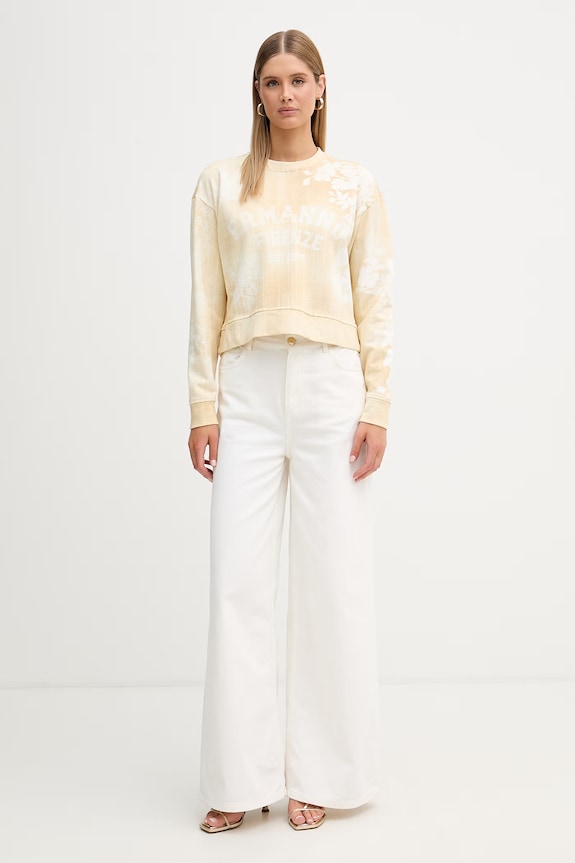 ERMANNO Firenze bluza damska bawełniana D48EM016EB2 beżowy SS26