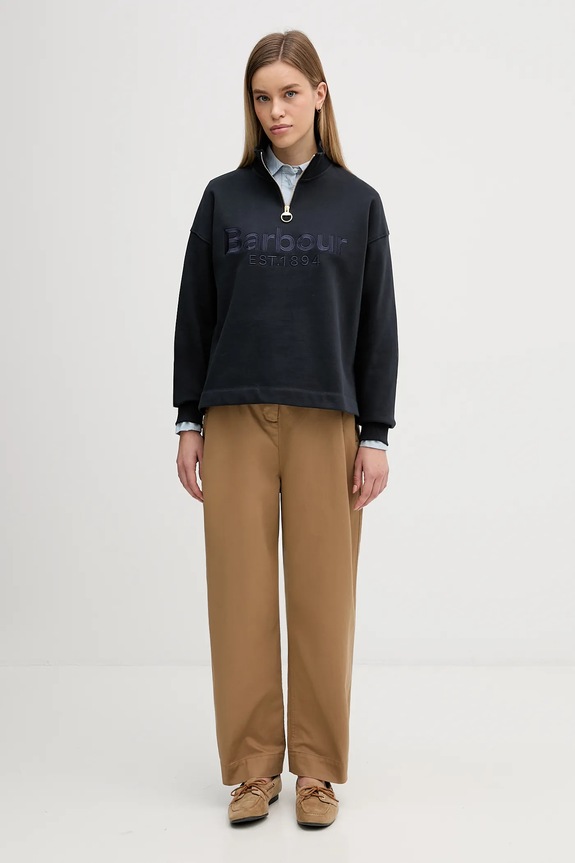 Bavlnená mikina Barbour Sara LOL0667 tmavomodrá SS26