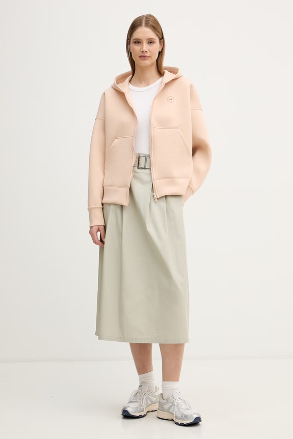 adidas by Stella McCartney rozepínací mikina s kapucí dámská KC2022 růžová SS26