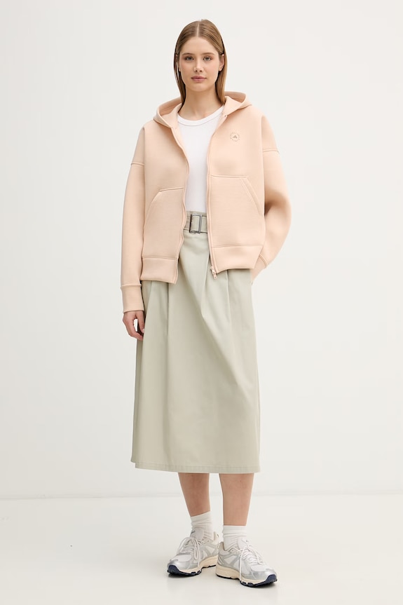 adidas by Stella McCartney mikina na zips s kapucňou dámska KC2022 ružová SS26