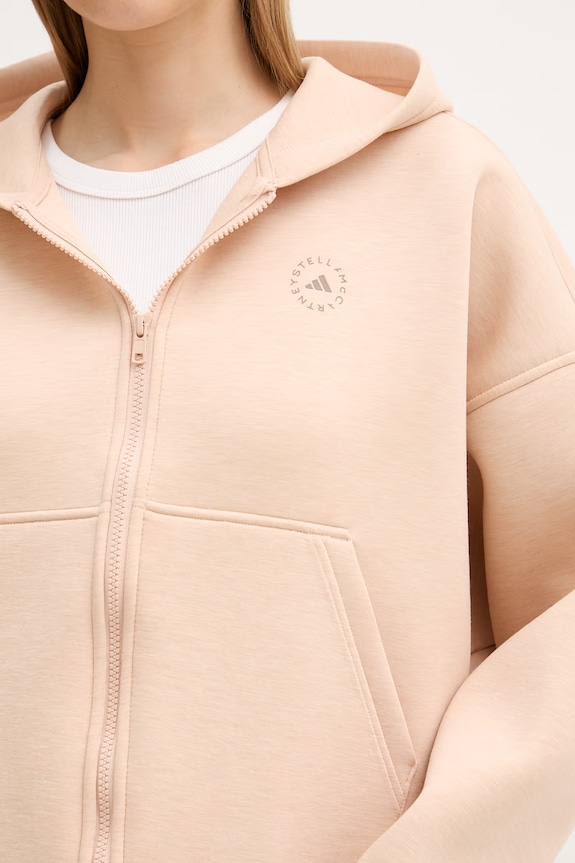 adidas by Stella McCartney mikina na zips s kapucňou dámska KC2022 ružová