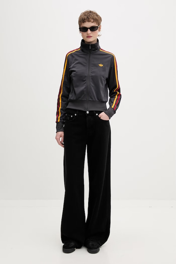 adidas Originals dukserica na zakopčavanje za žene KC6564 siva SS26