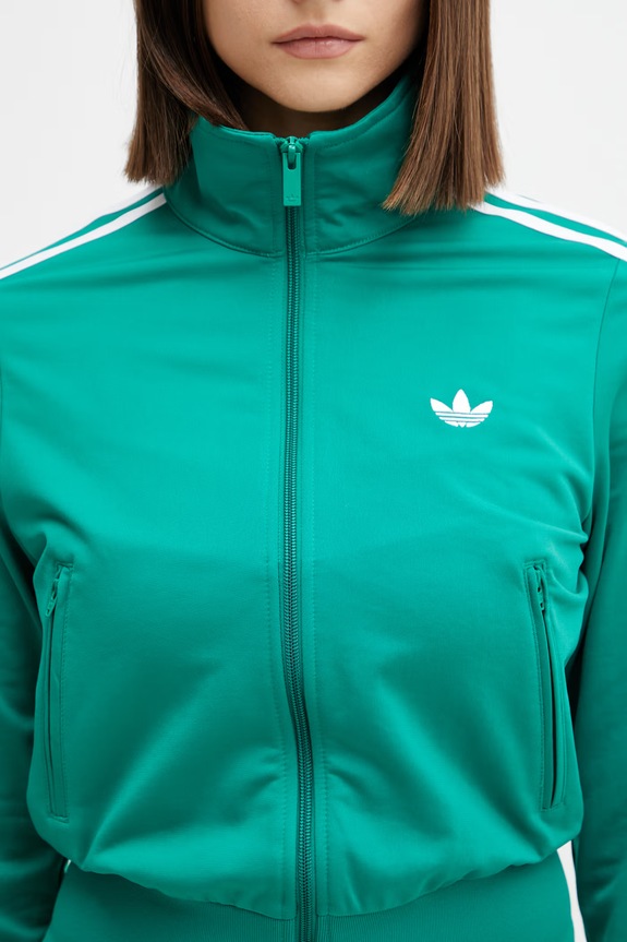 adidas Originals Women's zip-up sweatshirt green KD1333