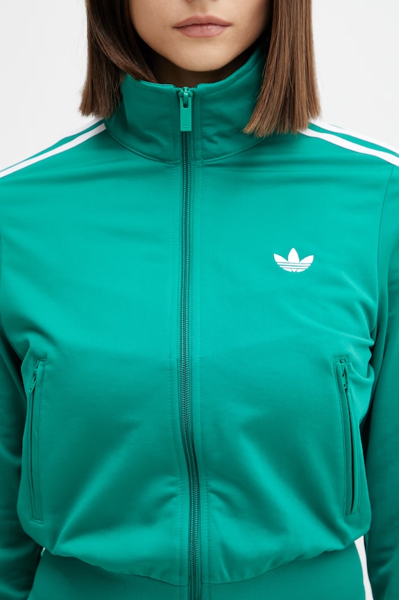 adidas Originals Women's zip-up sweatshirt green KD1333