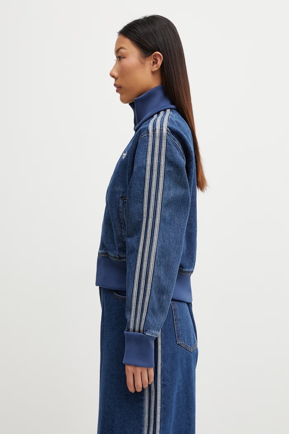 adidas Originals geacă jeans Firebird KD2913 albastru SS26