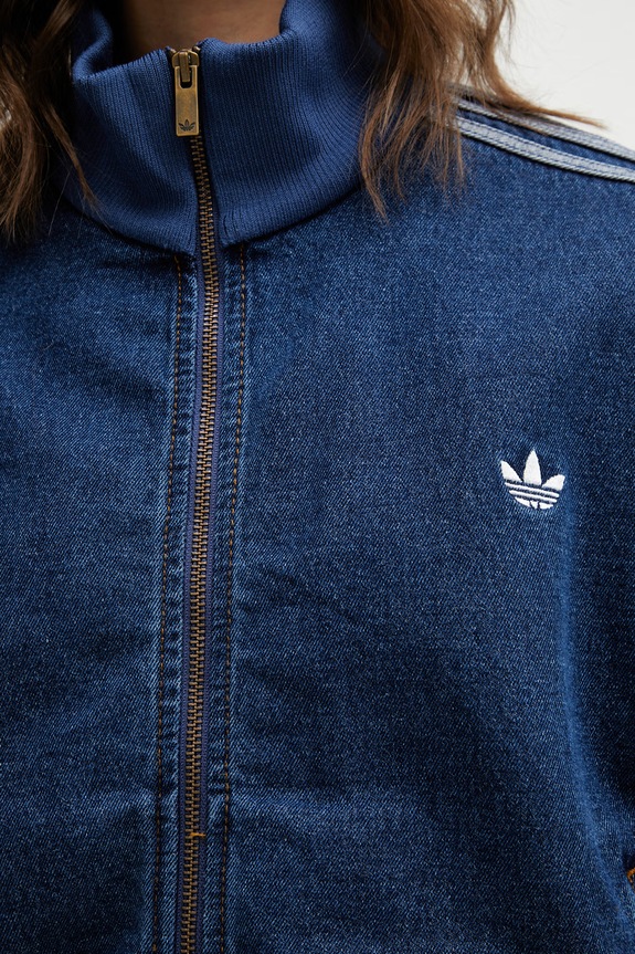 adidas Originals geacă jeans Firebird KD2913 albastru