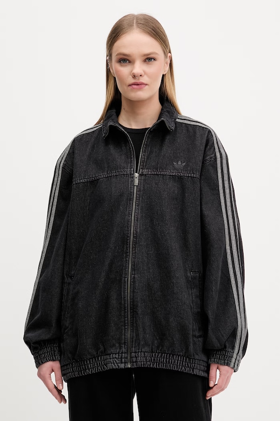 adidas Originals geacă de blugi de damă Firebird necaptusit negru KD2926