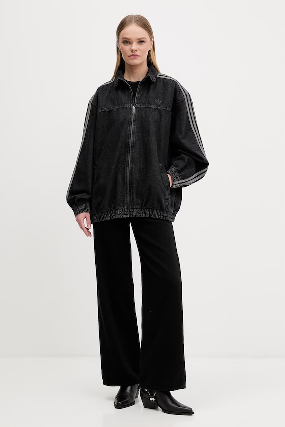 adidas Originals geacă de blugi de damă Firebird KD2926 negru SS26