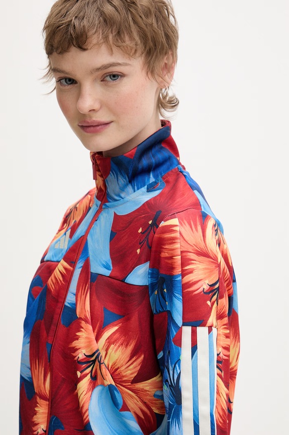 adidas bluza rozpinana damska x Farm Rio czerwony KD4635