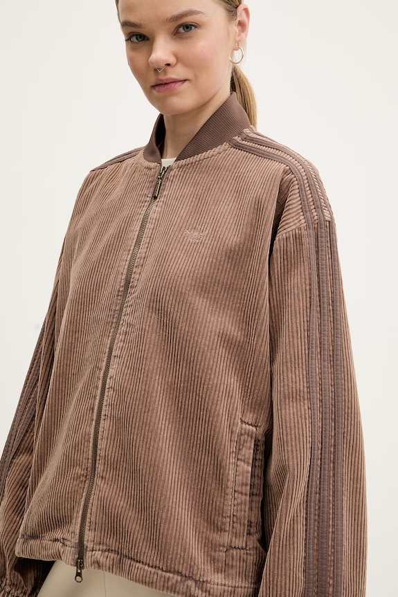 Abbigliamento adidas Originals giacca da donna in velluto a coste KD8781 marrone