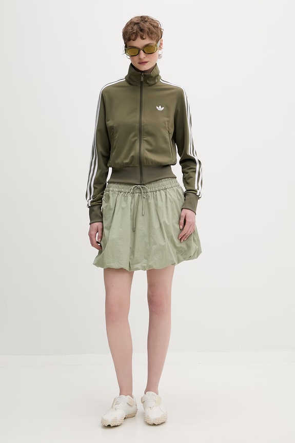 adidas Originals dukserica na zakopčavanje za žene KQ6531 zelena SS26