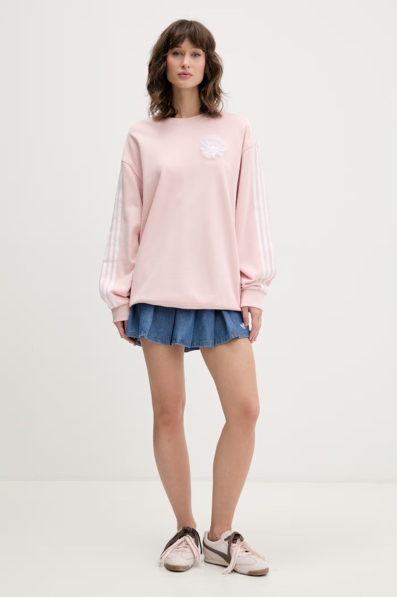 adidas Originals hanorac pentru femei, din bumbac KS6471 roz SS26