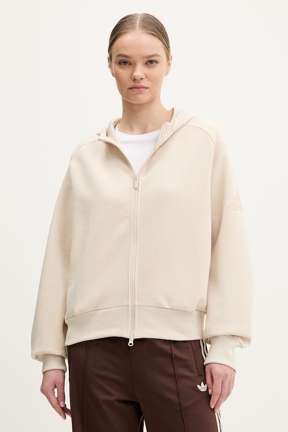 adidas bluza z kapturem beżowy KT0443