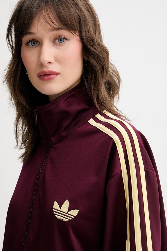 adidas Originals zip-up sweatshirt Women's maroon KT4609