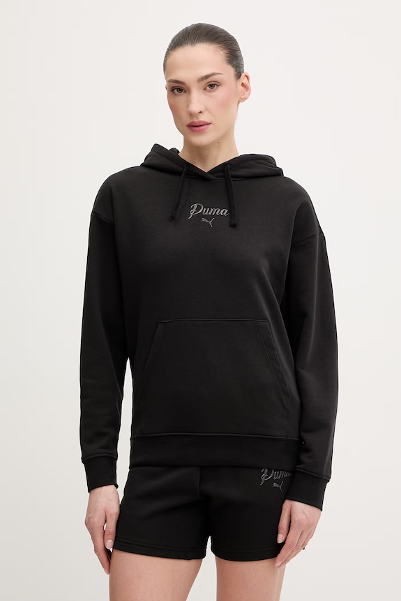 Μπλούζα Puma Essentials Script απλικέ μαύρο 691761