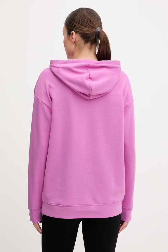 Îmbrăcăminte Puma hanorac cu glugă femeiesc cu bumbac Essentials Relaxed 692971.D roz