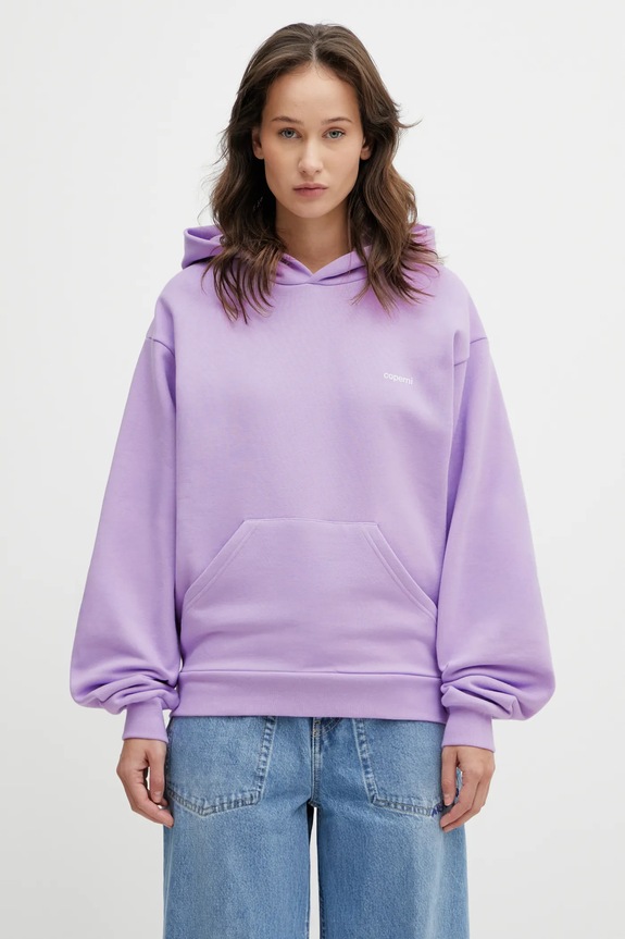 Îmbrăcăminte Coperni Classic hanorac cu glugă cu bumbac pentru femei COPJS15F5035 violet